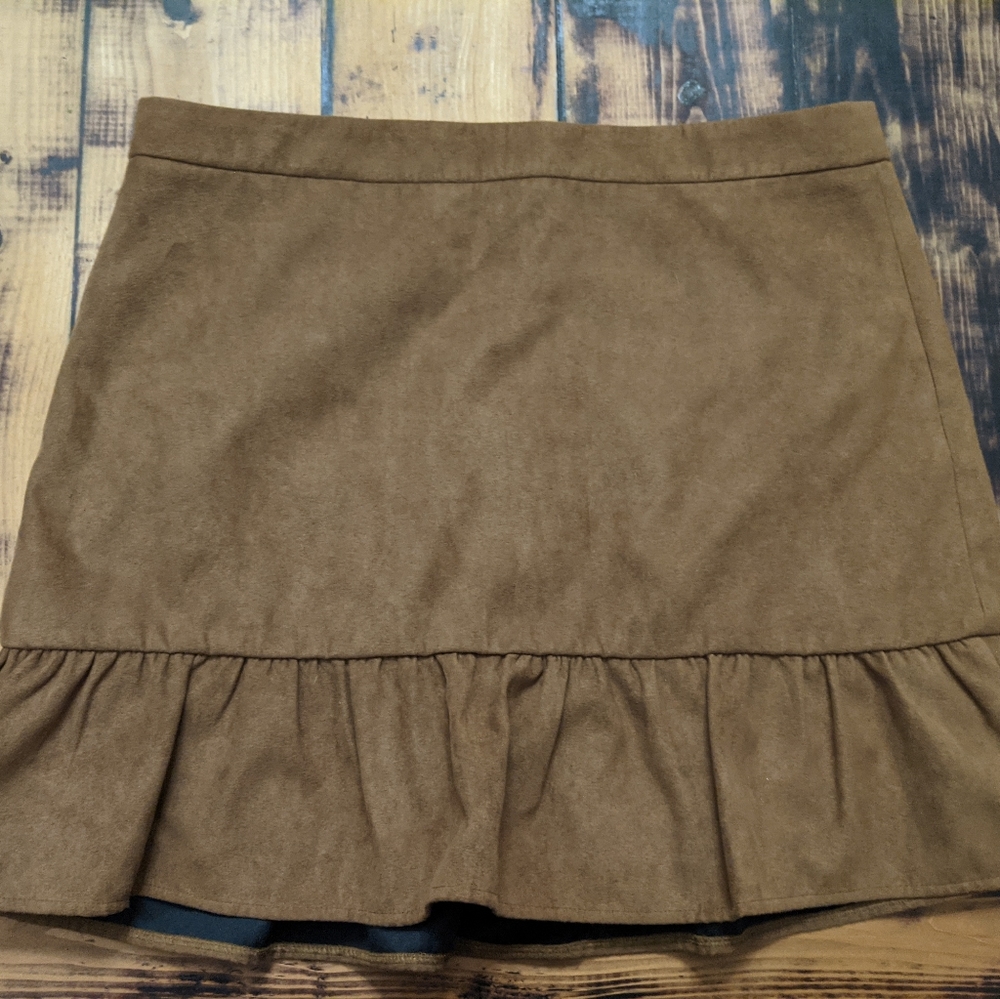 J CREW suede skirt